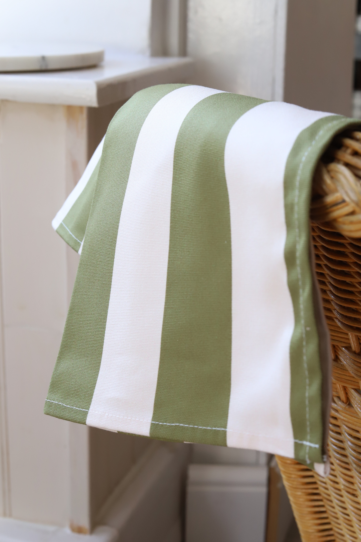 Stripes Tea Towel Olive