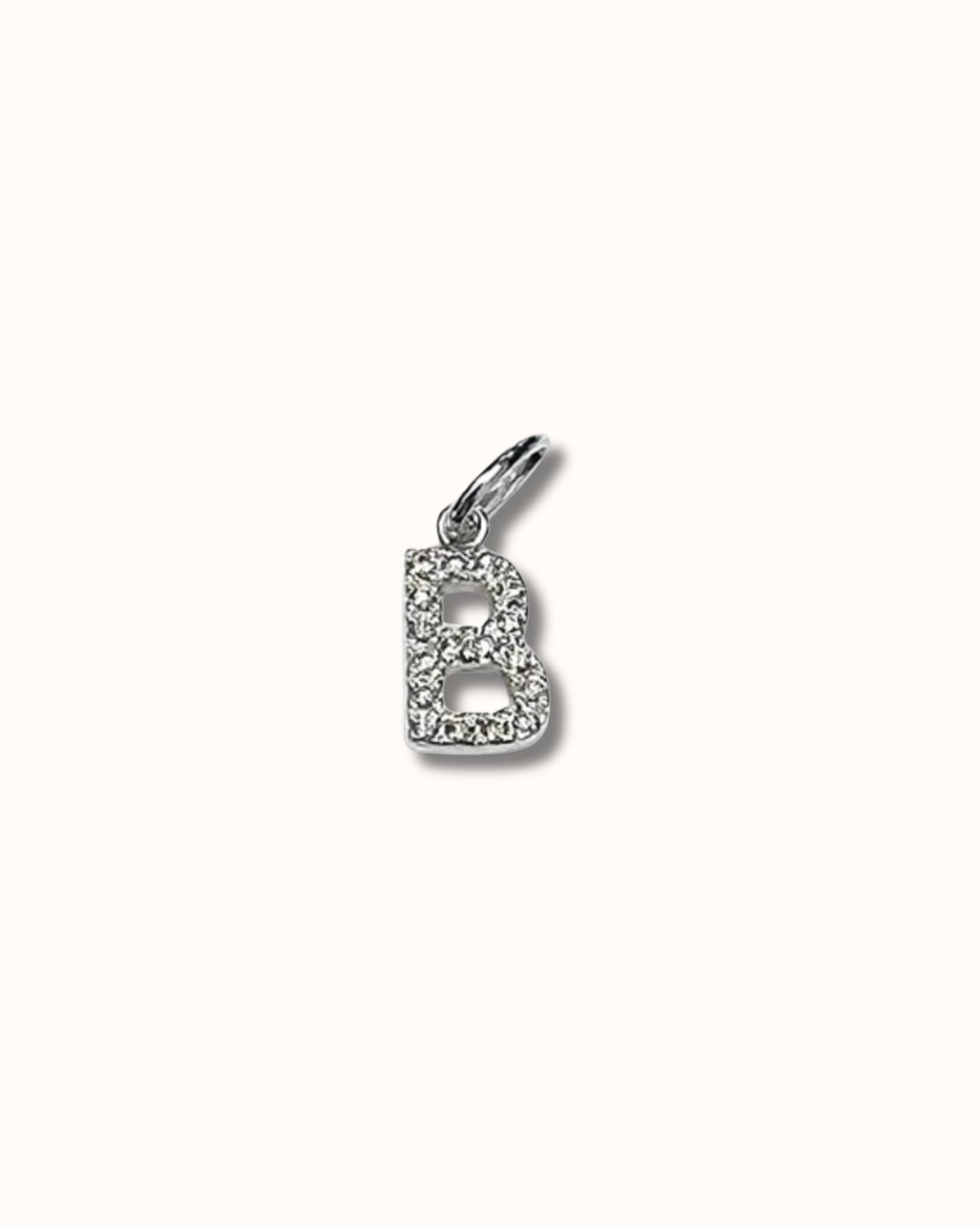 B Sparkle Letter Charm