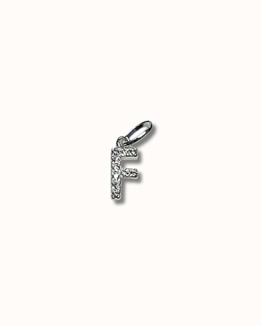 F Sparkle Letter Charm