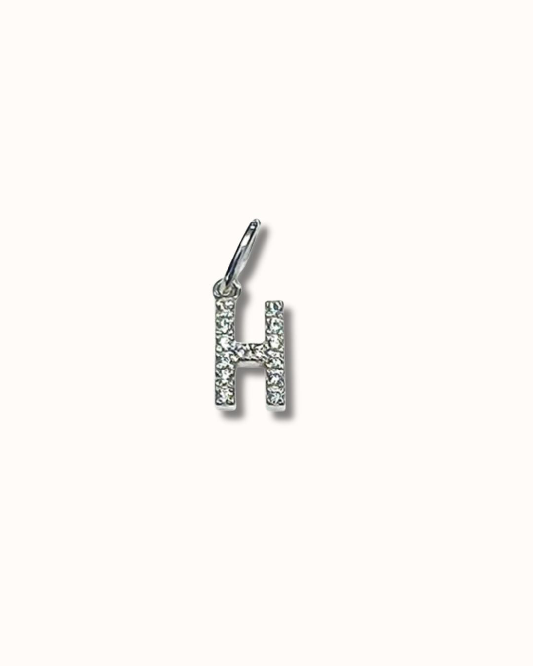 H Sparkle Letter Charm