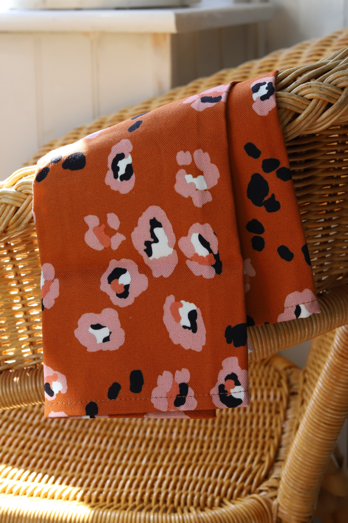 Rust Leopard Tea Towel