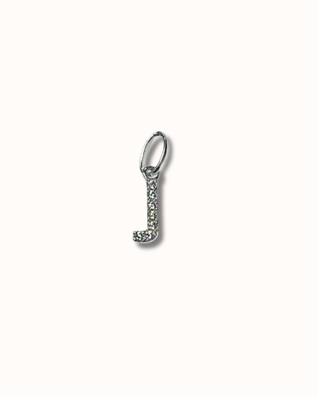 J Sparkle Letter Charm