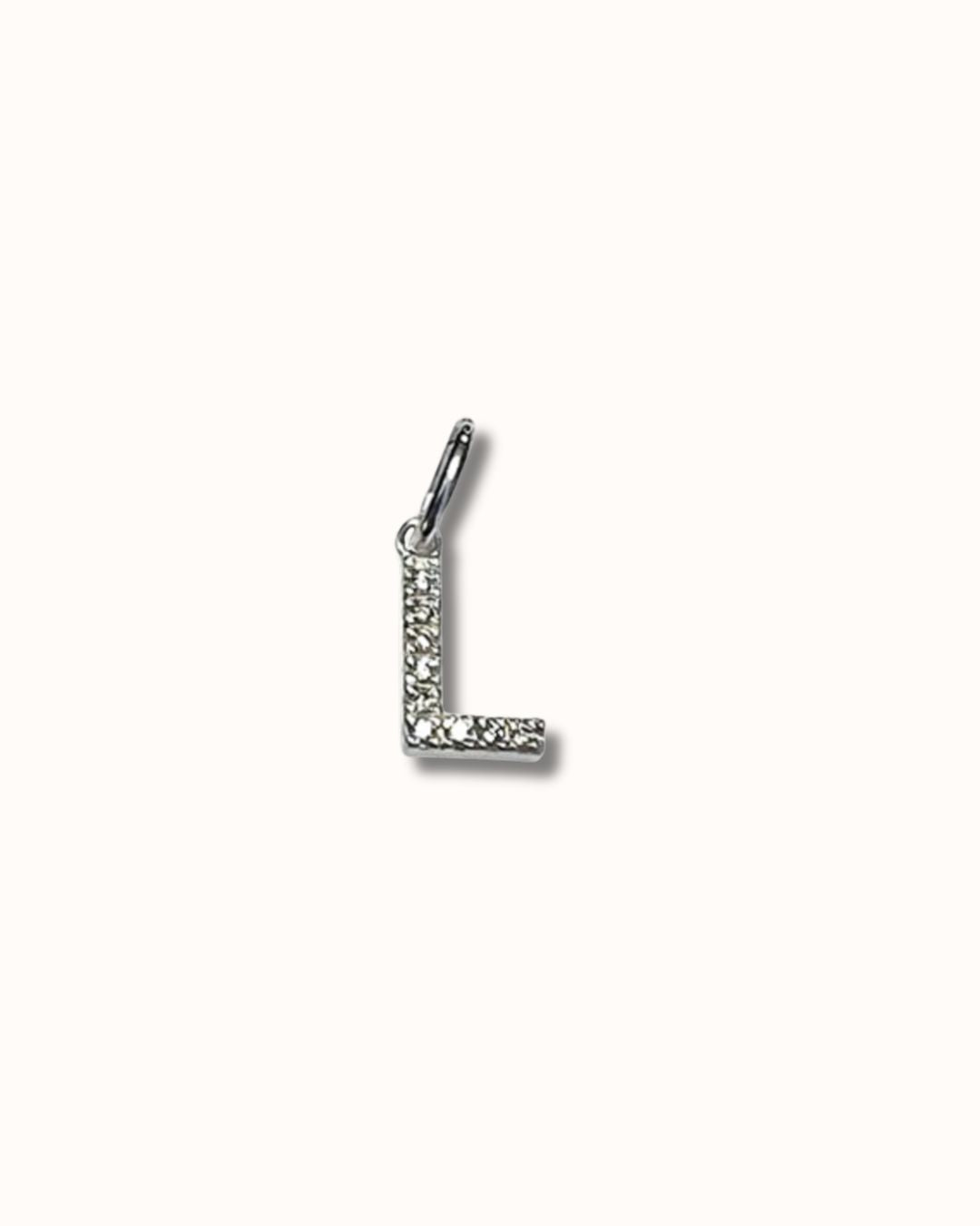 L Sparkle Letter Charm
