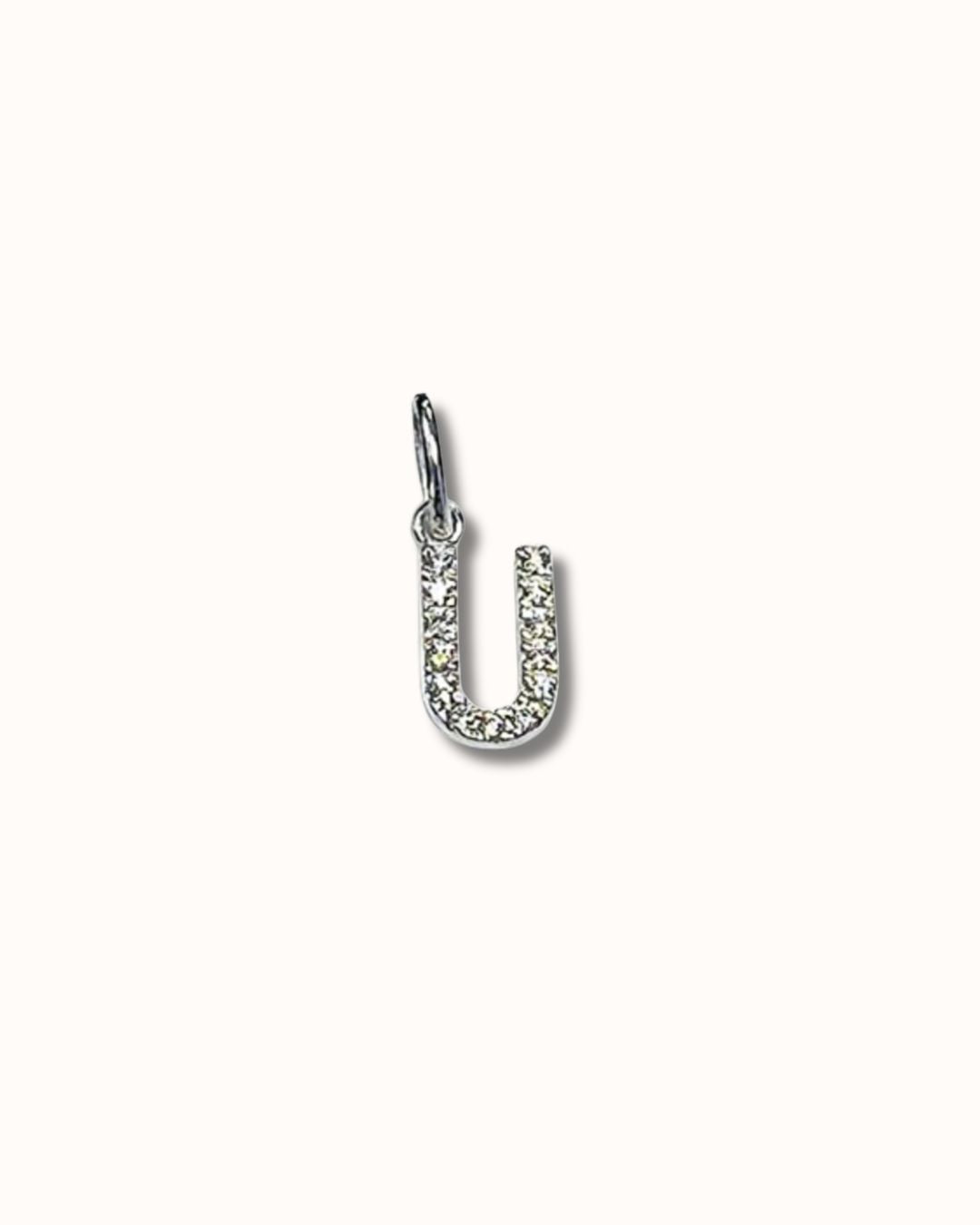 U Sparkle Letter Charm