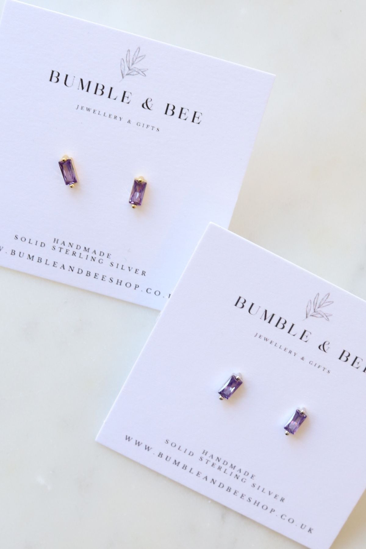 Crystal Studs Lilac