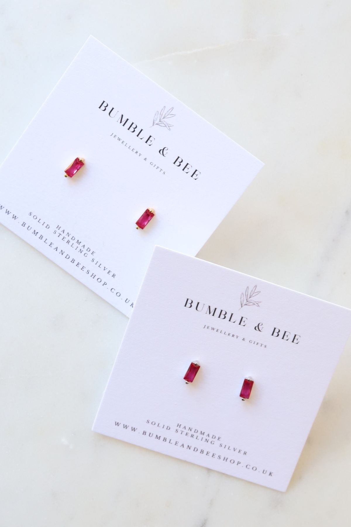 Crystal Studs Pink