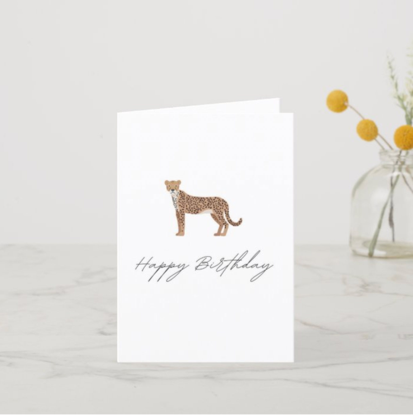 Birthday Leopard Card