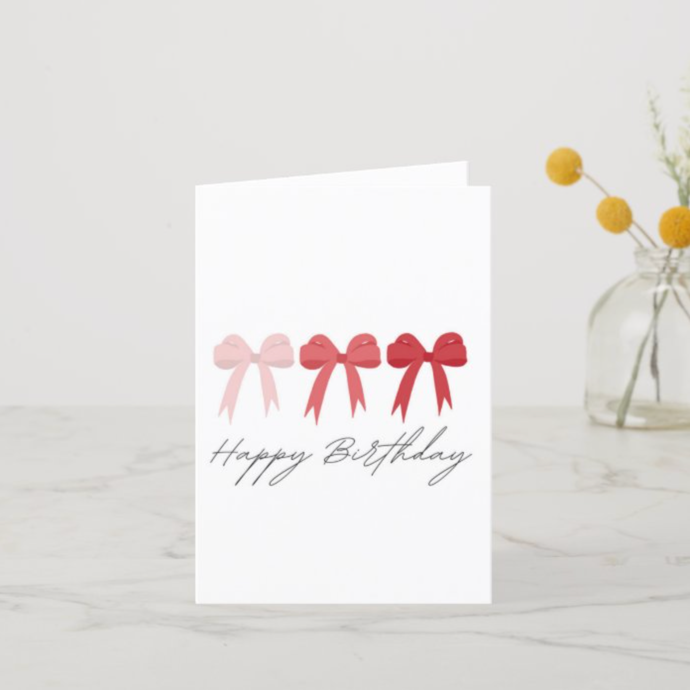 Happy Birthday Bows Card