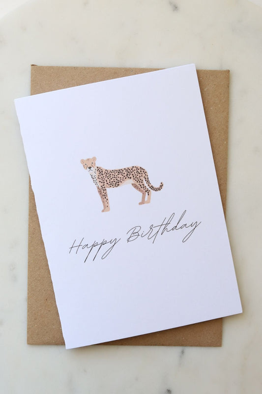 Birthday Leopard Card