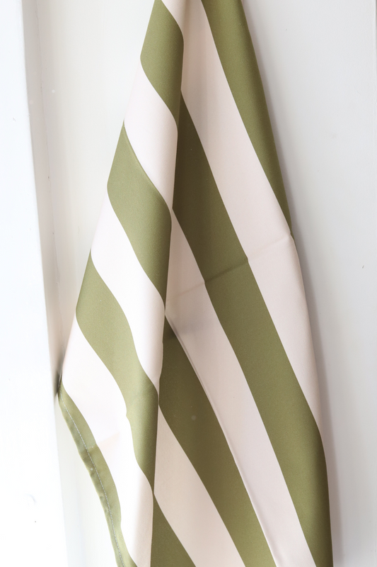 Stripes Tea Towel Olive