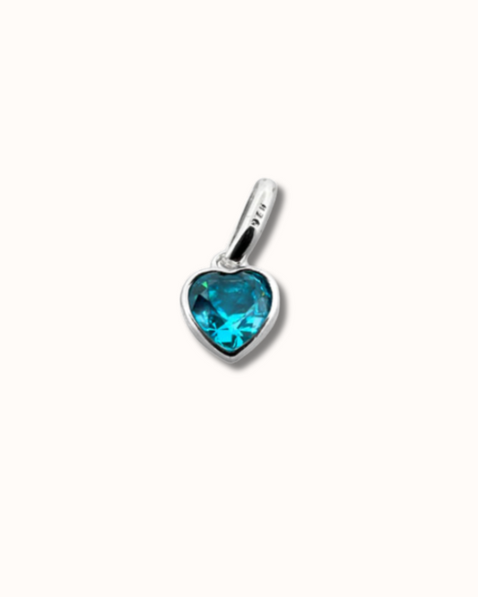 September Heart Birthstone Charm