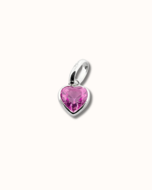 October Heart Birthstone Charm