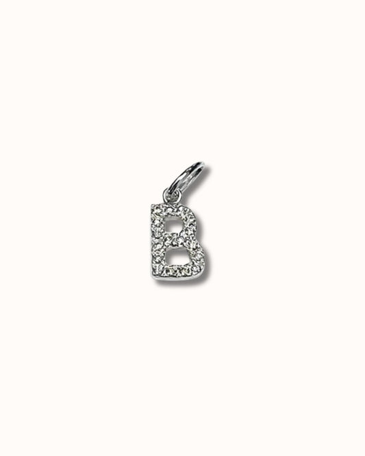 B Sparkle Letter Charm