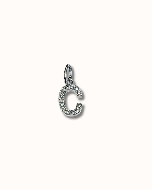 C Sparkle Letter Charm