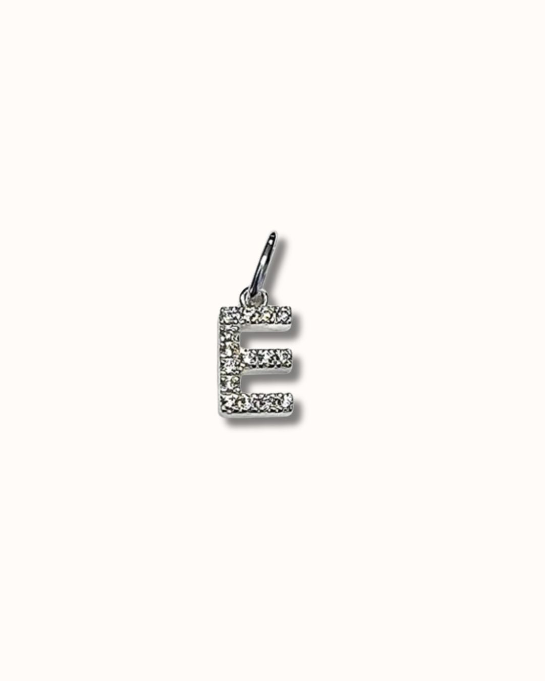 E Sparkle Letter Charm