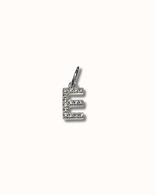 E Sparkle Letter Charm