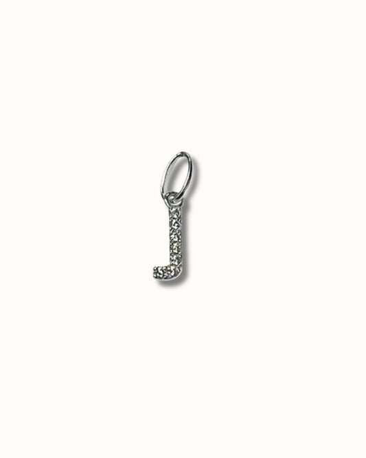 J Sparkle Letter Charm