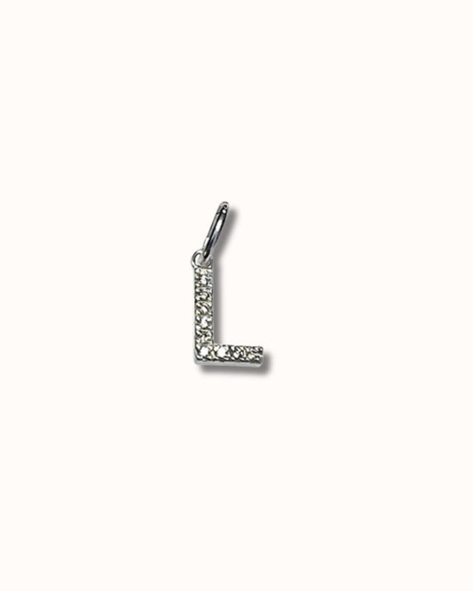 L Sparkle Letter Charm
