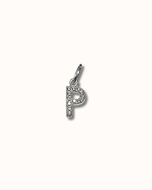 P Sparkle Letter Charm