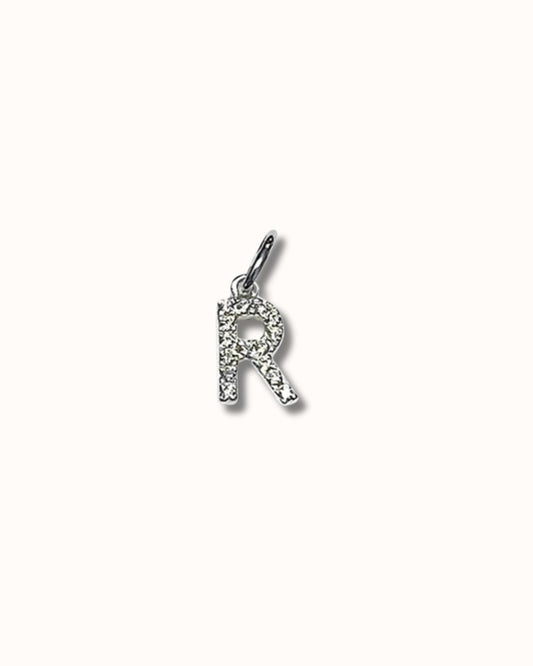 R Sparkle Letter Charm