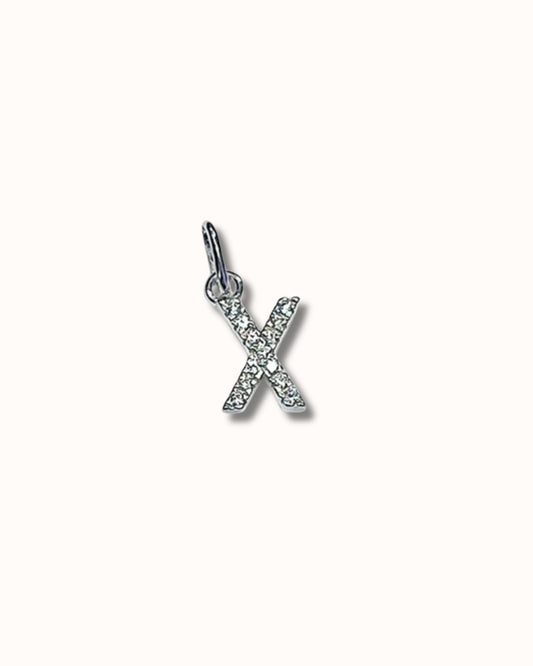 X Sparkle Letter Charm