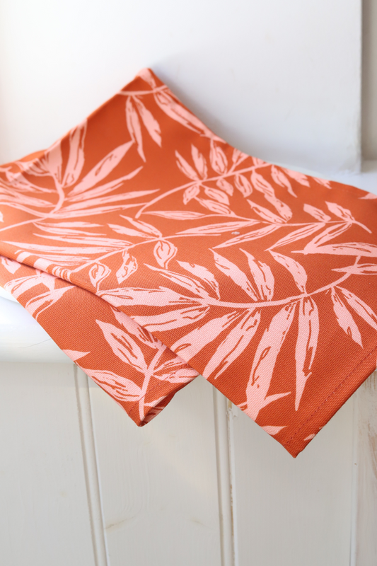 Rust Palms Tea Towel