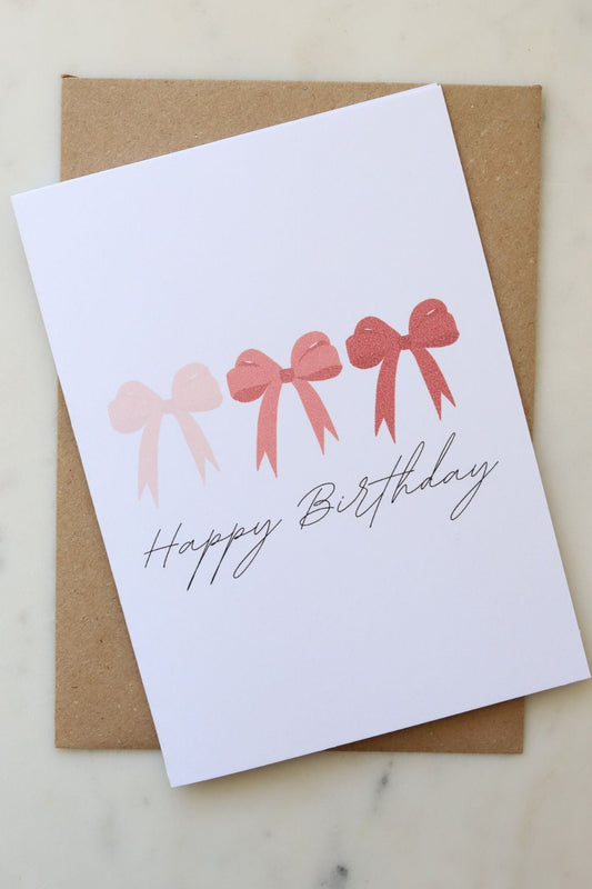 Happy Birthday Bows Card