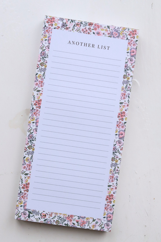 Another List - Note Pad Ditsy Floral