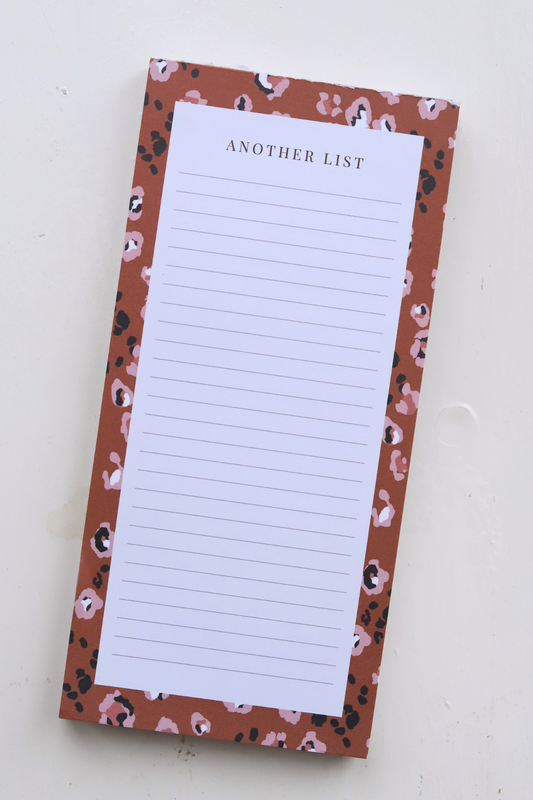 Another List - Note Pad Rust Leopard