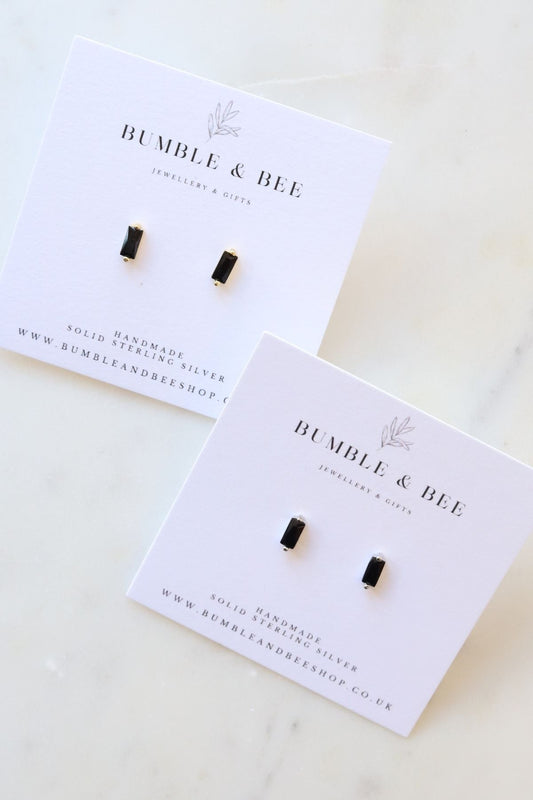 Crystal Studs Black