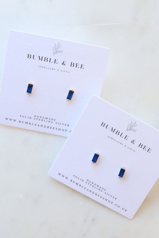 Crystal Studs Royal Blue