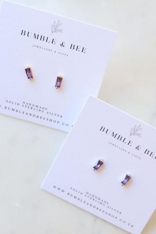 Crystal Studs Lilac