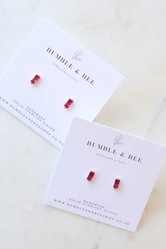 Crystal Studs Pink