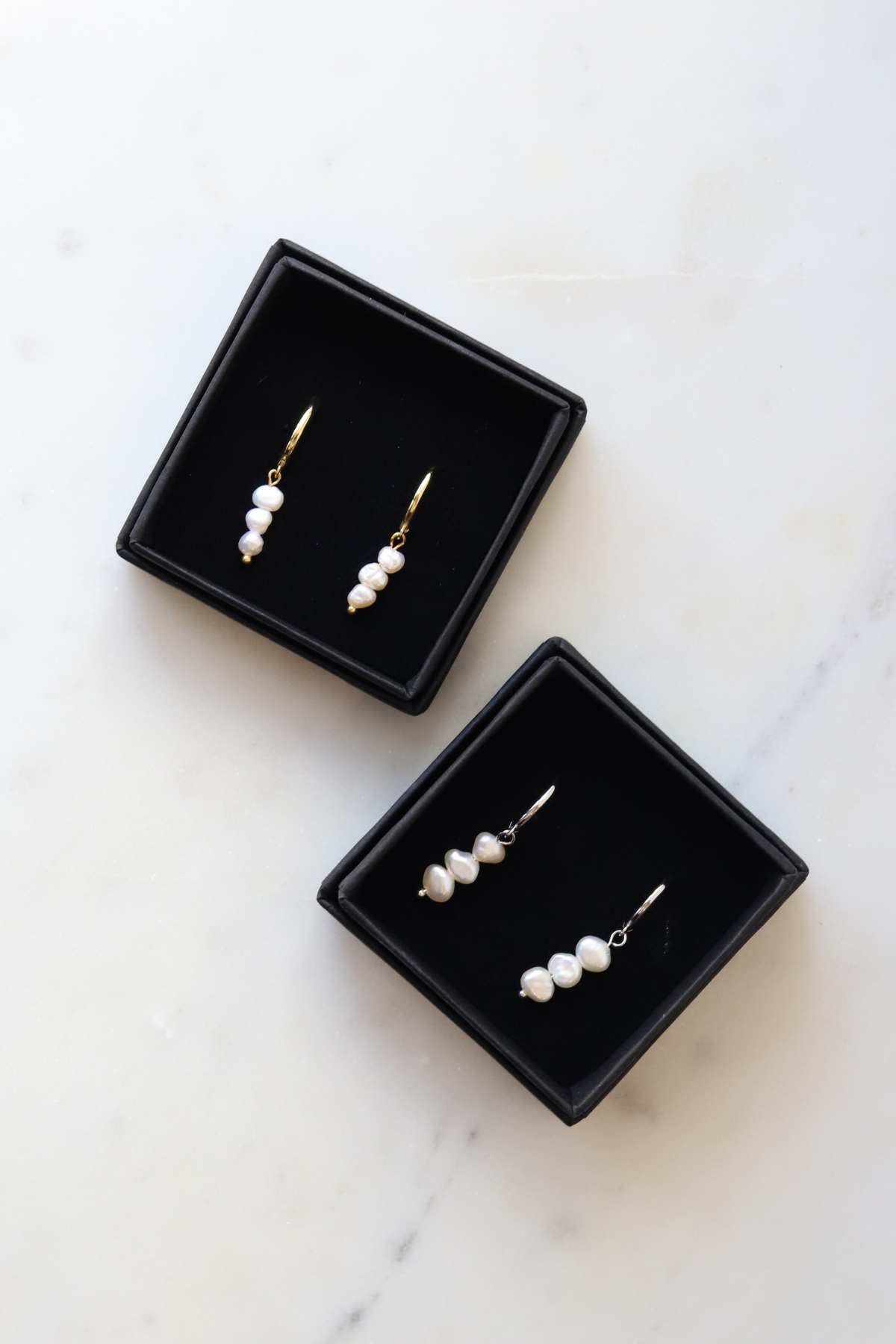 Pearl Trio Ivory Huggies