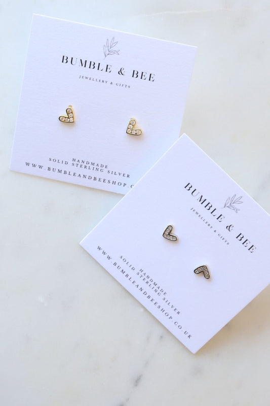 Sparkle Heart Studs