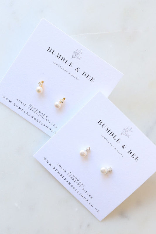 Sparkle Pearl Studs