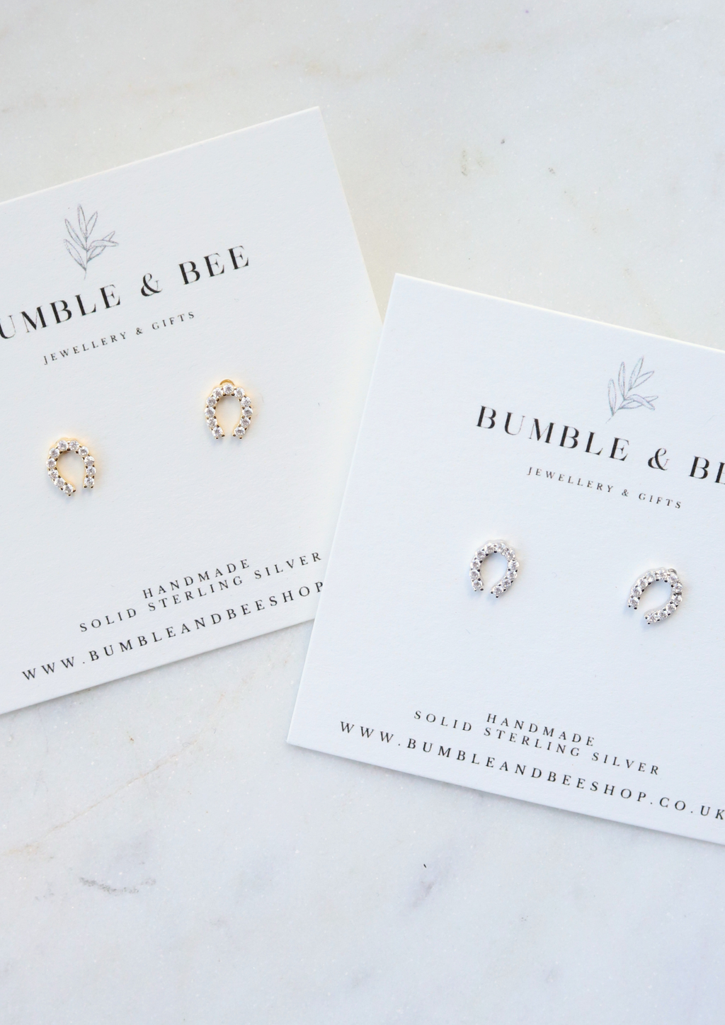 Sparkle Horseshoe Studs