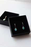 Turquoise Stone Huggies